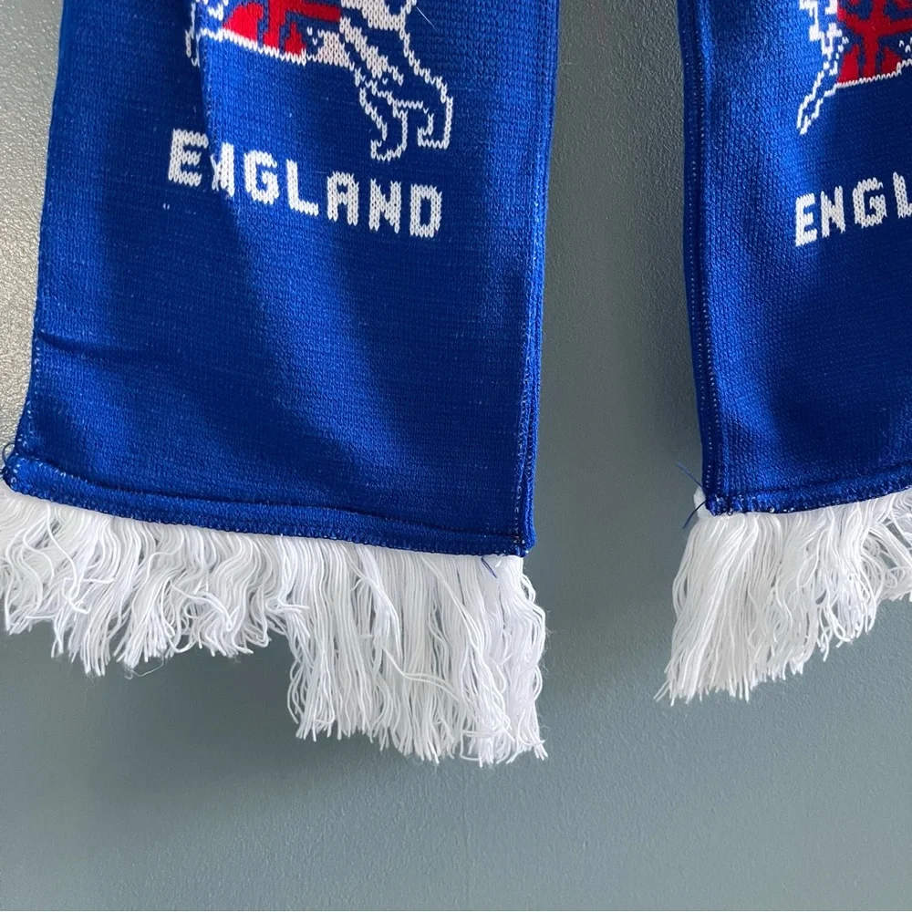 England Red White & Blue Fringe Scarf